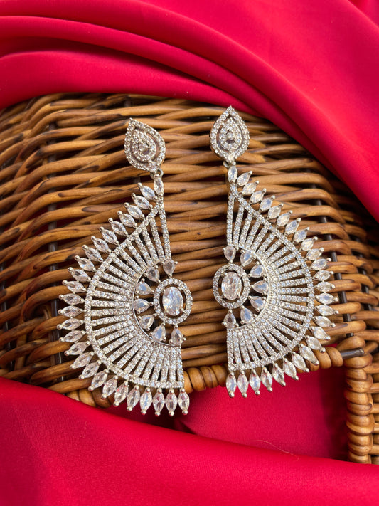 Silver Sanvi Zirconia Earrings