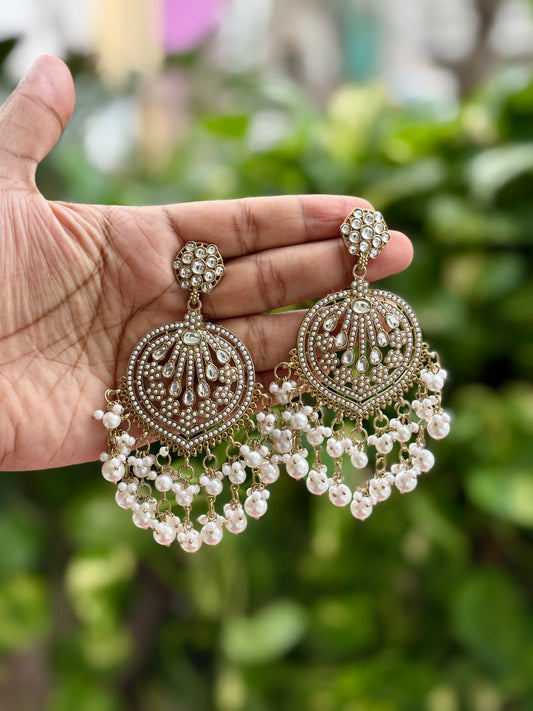 Antique Ivory Kavvya Danglers