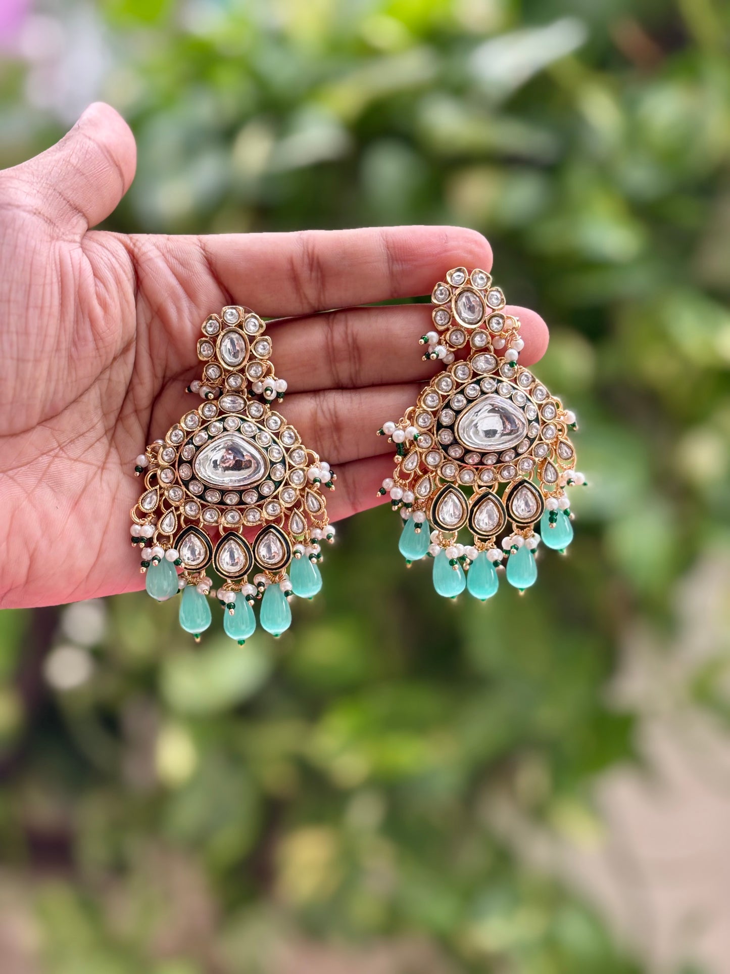 Turquoise Ravya Kundan Bridal Jewellery Set