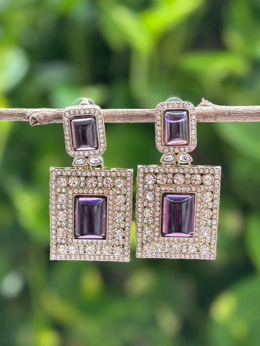 Mauve Advika Earings