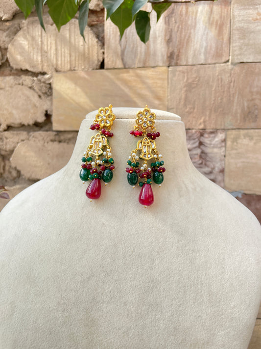 Multicolour Preet Kundan Jewellery Set