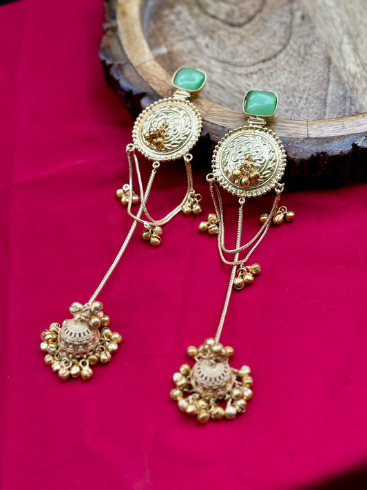 Mint Arzzo Kashmiri Earrings
