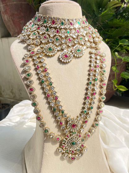 Multicolour Nisha Complete Bridal Jewellery Set