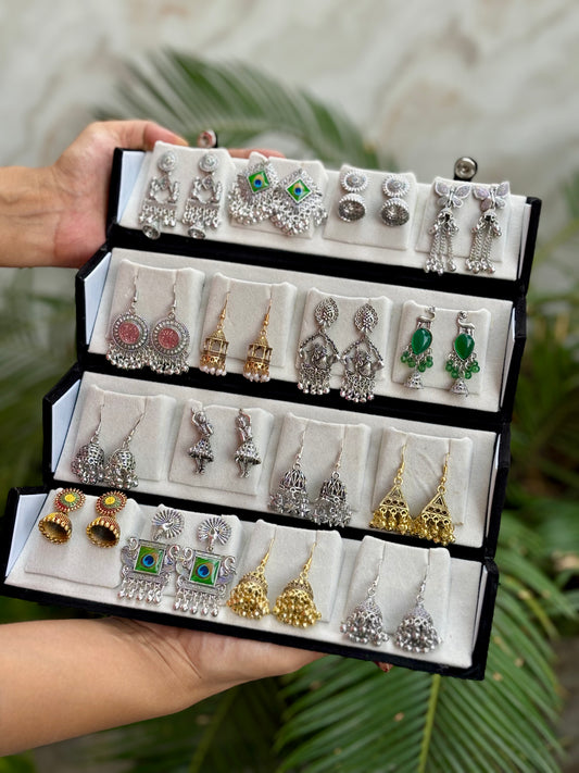 Premium 16pcs Jhumka Box Gift Set | Assorted