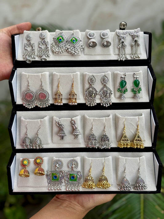 Premium 16pcs Jhumka Box Gift Set | Assorted