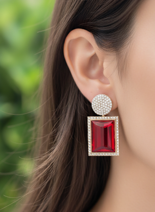 Wine Charvi Earings