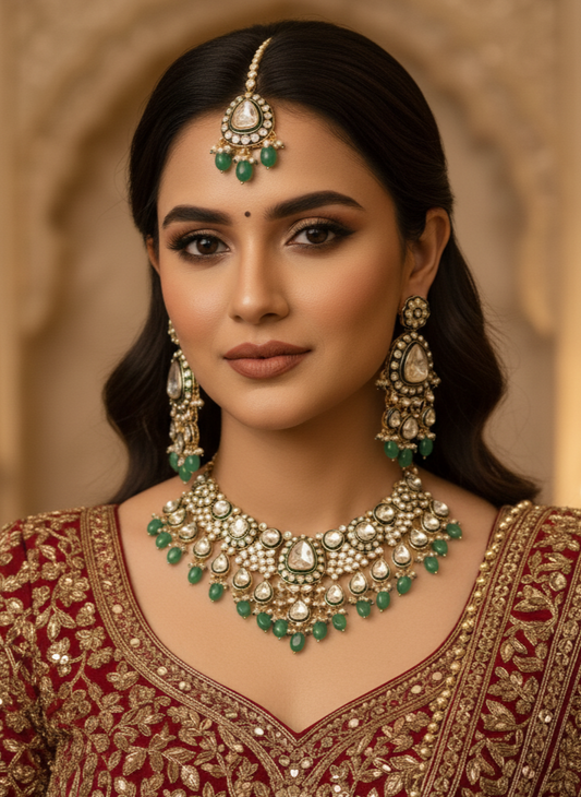 Mint Tavi Kundan Jewellery Set