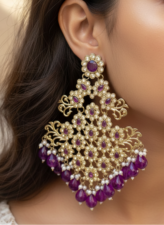 Purple Amba Danglers