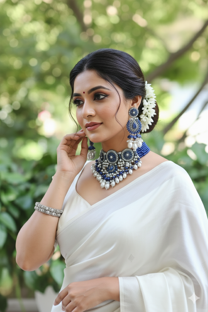 Blue Dipika Antique Jewellery Set