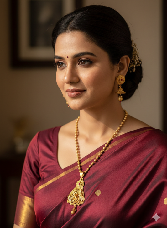 Golden Ganesh Temple Jewellery Set