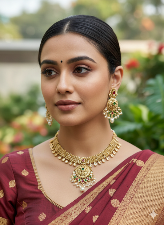 Multicolour Ayra Kundan Jewellery Set