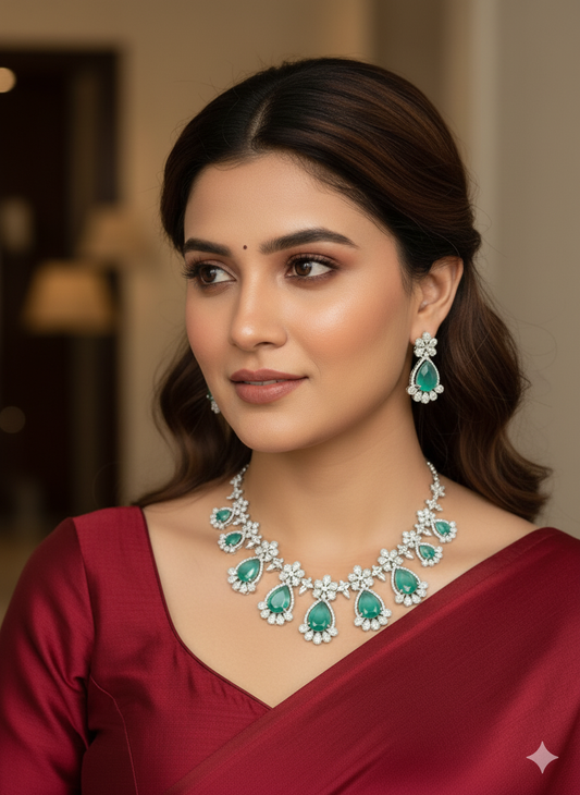 Mint Aadah Zirconia Jewellery Set