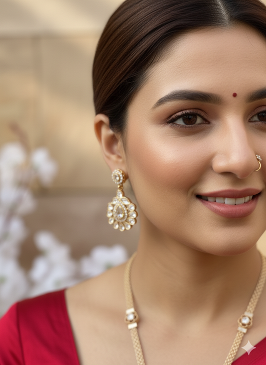 Gold Plated Kizashi Polki Jewellery Set ❤️