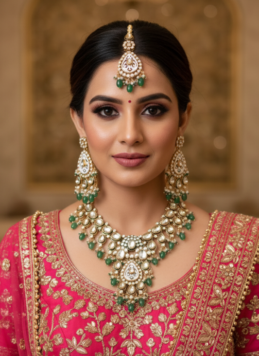 Mint Ishani Kundan Jewellery Set