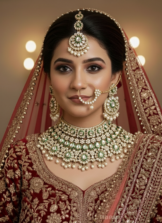 Ivory Amya Kundan Bridal Jewellery Set