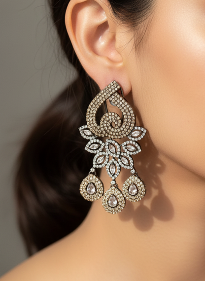 Antique Mirza Zirconia Earrings