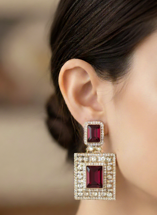 Maroon Advika Earings