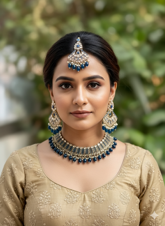 Antique Blue Sonya Jewellery Set