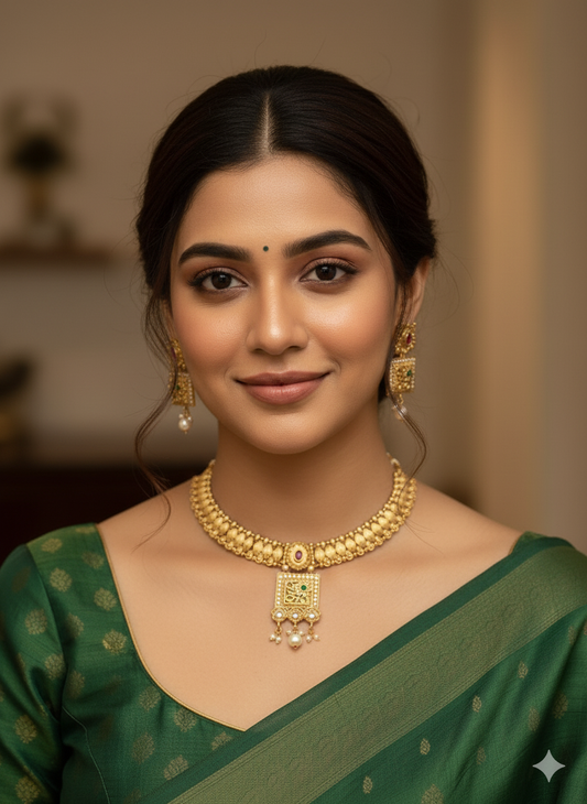 Multicolour Vani Kundan Jewellery Set