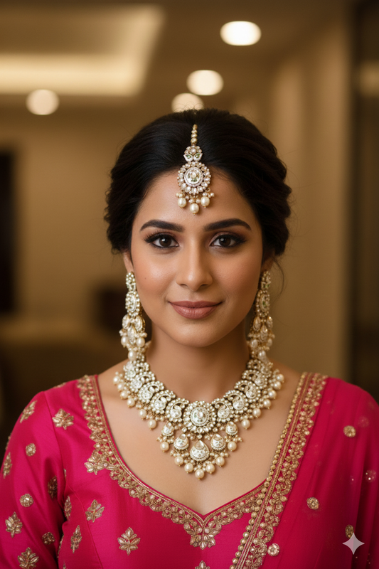 Ivory Vidya Kundan Jewellery Set