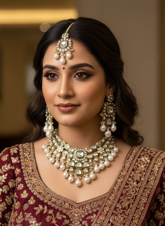 Ivory Pearl Kundan Jewellery Set