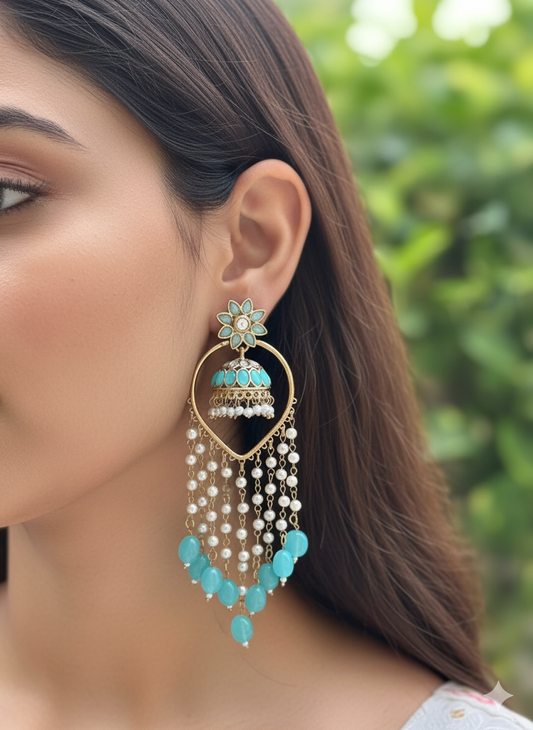 Turquoise 3 in 1 Earrings Set