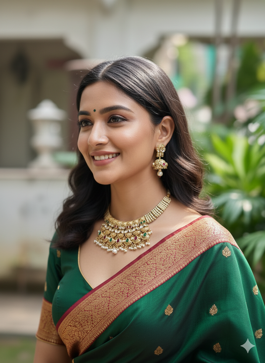 Multicolour Sia Kundan Jewellery Set