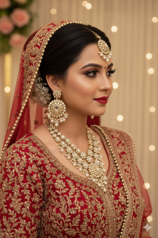 Ivory Shree Kundan Jewellery Set