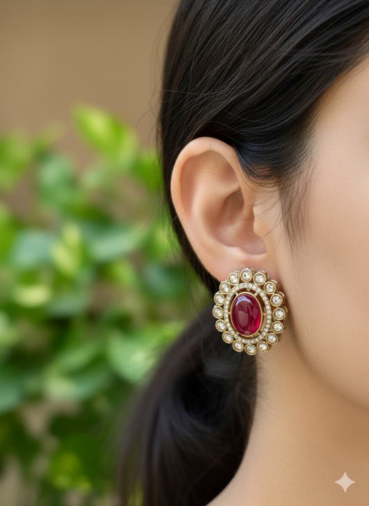 Antique Rani Iris Studs