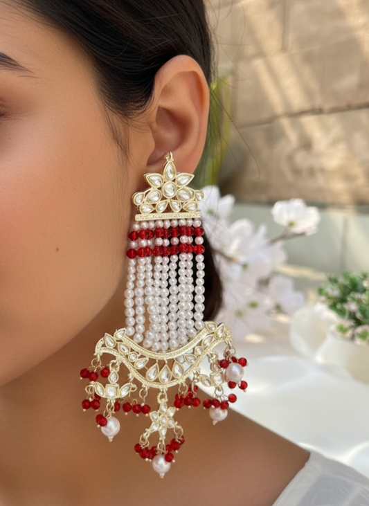 Red Ishita Danglers