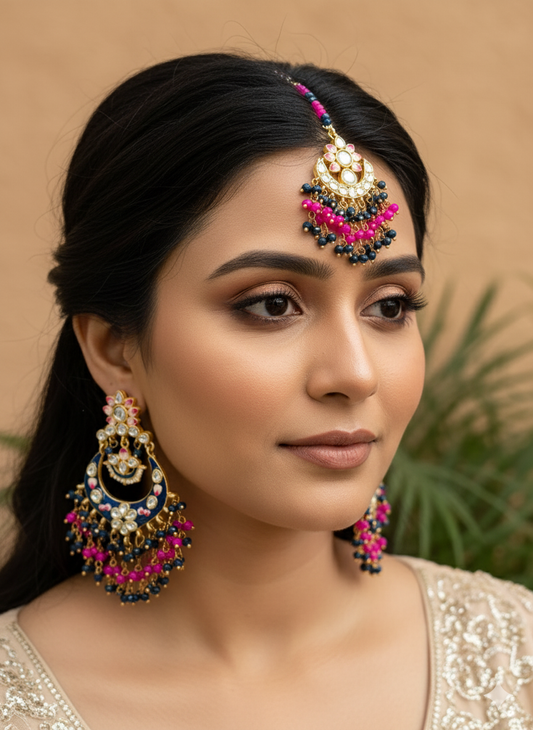 Blue Rani Veda Earrings Tika
