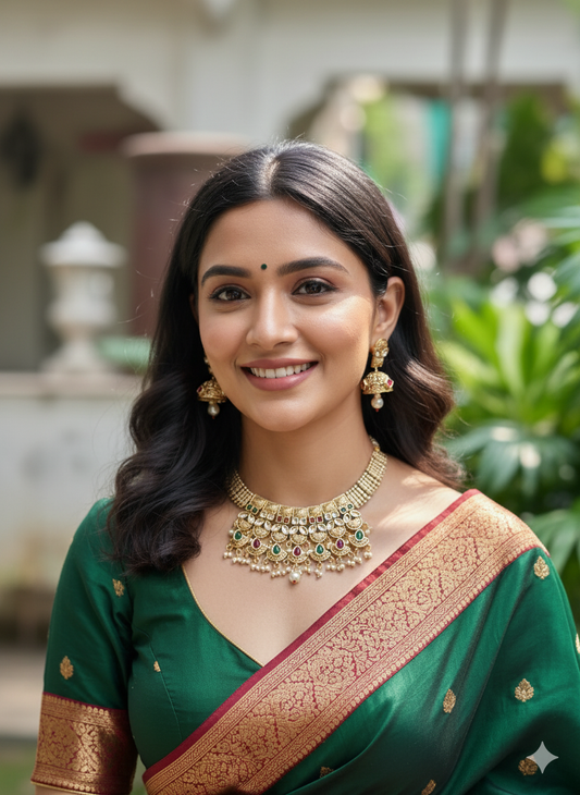 Multicolour Sia Kundan Jewellery Set