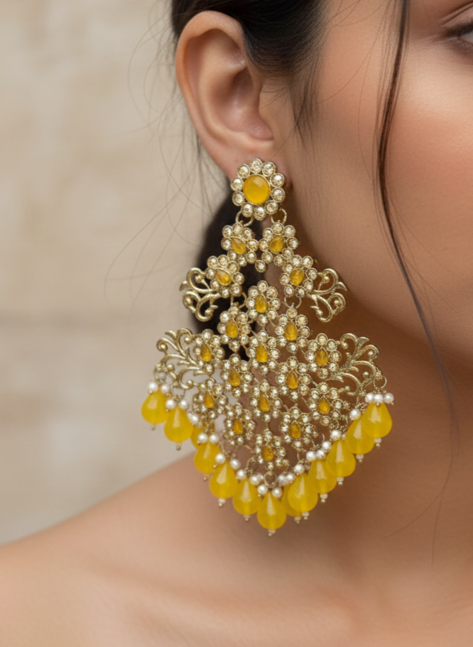 Yellow Amba Danglers