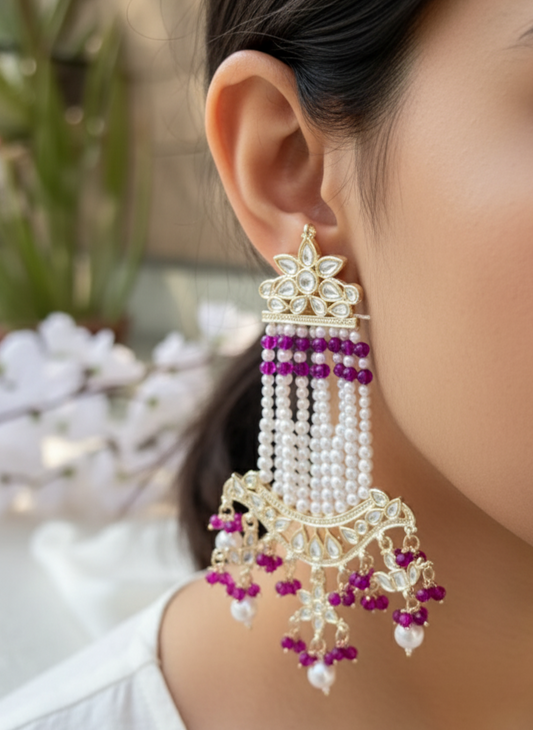 Purple Ishita Danglers