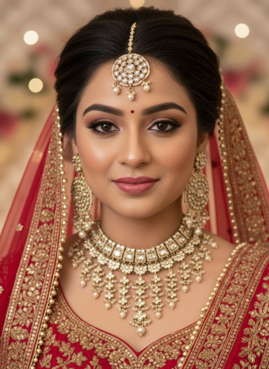Ivory Zayana Kundan Bridal Jewellery Set