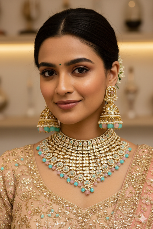 Multicolor Anya Kundan Jewellery Set