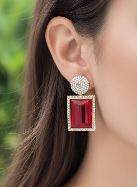 Maroon Charvi Earings