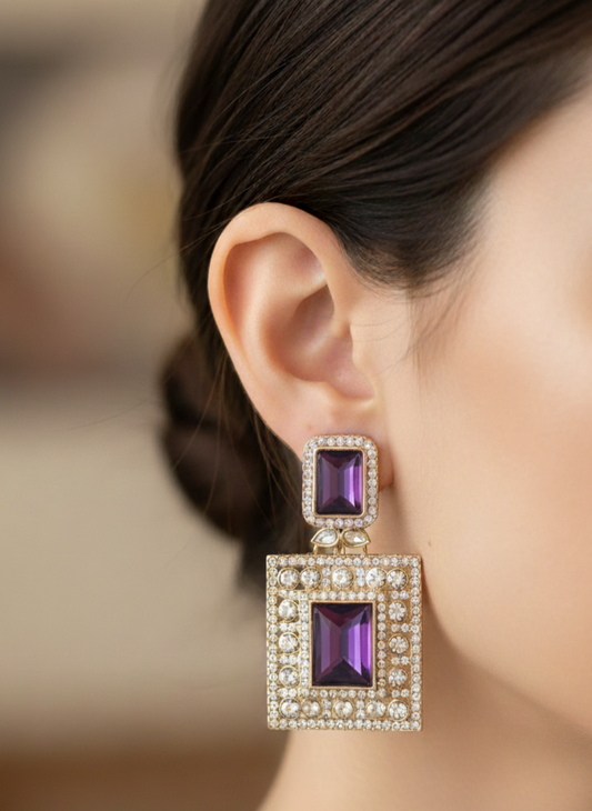 Mauve Advika Earings