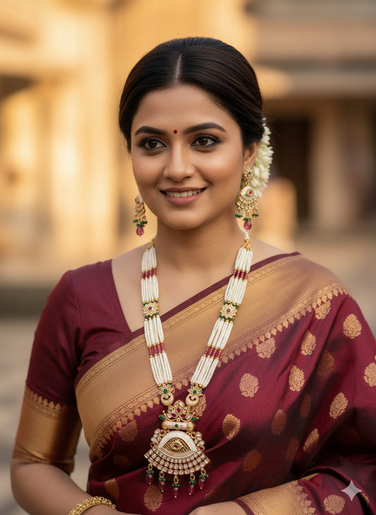 Multicolour Sian Kundan Jewellery Set
