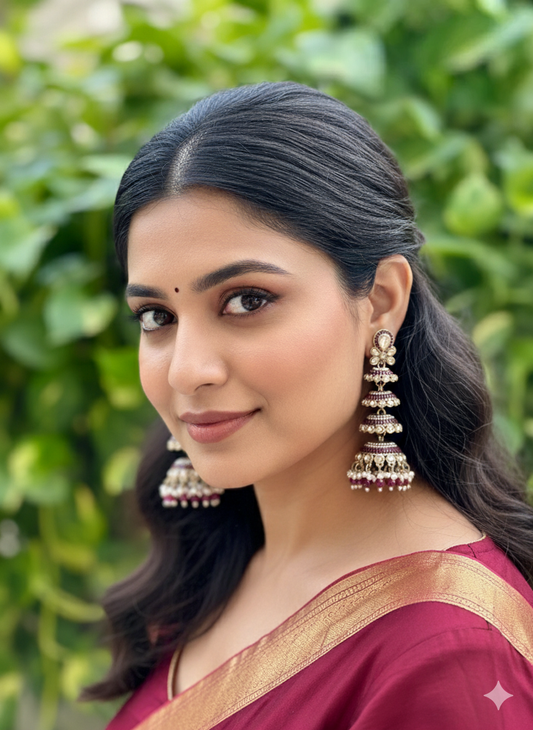 Ruby Aadha Jhumkis