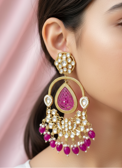 Purple Iva Chandbali