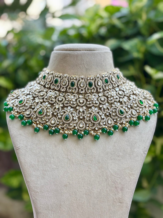 Green Myra Kundan Bridal Jewellery Set
