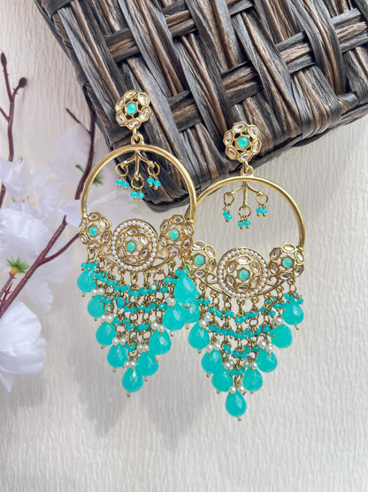 Sky Blue Jagriti Chandbali