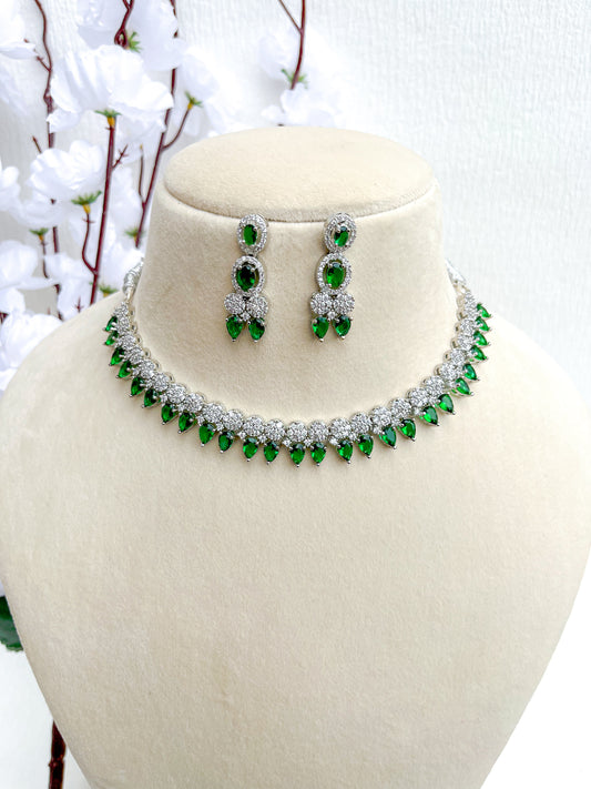 Emerald Aalia Zirconia Necklace