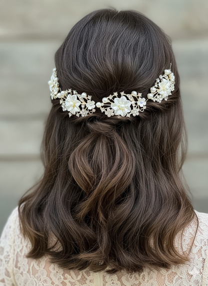 Pearl Kashi Hair Tiara