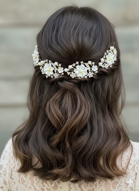 Pearl Kashi Hair Tiara
