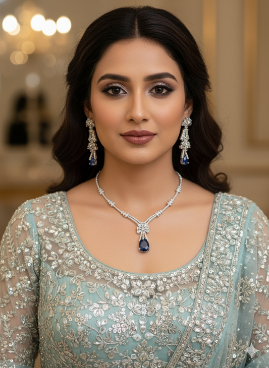 Blue Tara Zirconia Jewellery Set