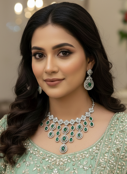 Emerald Meher Zirconia Jewellery Set
