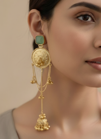 Mint Arzzo Kashmiri Earrings
