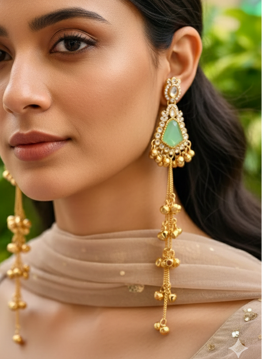 Mint Ayla Kashmiri Earrings
